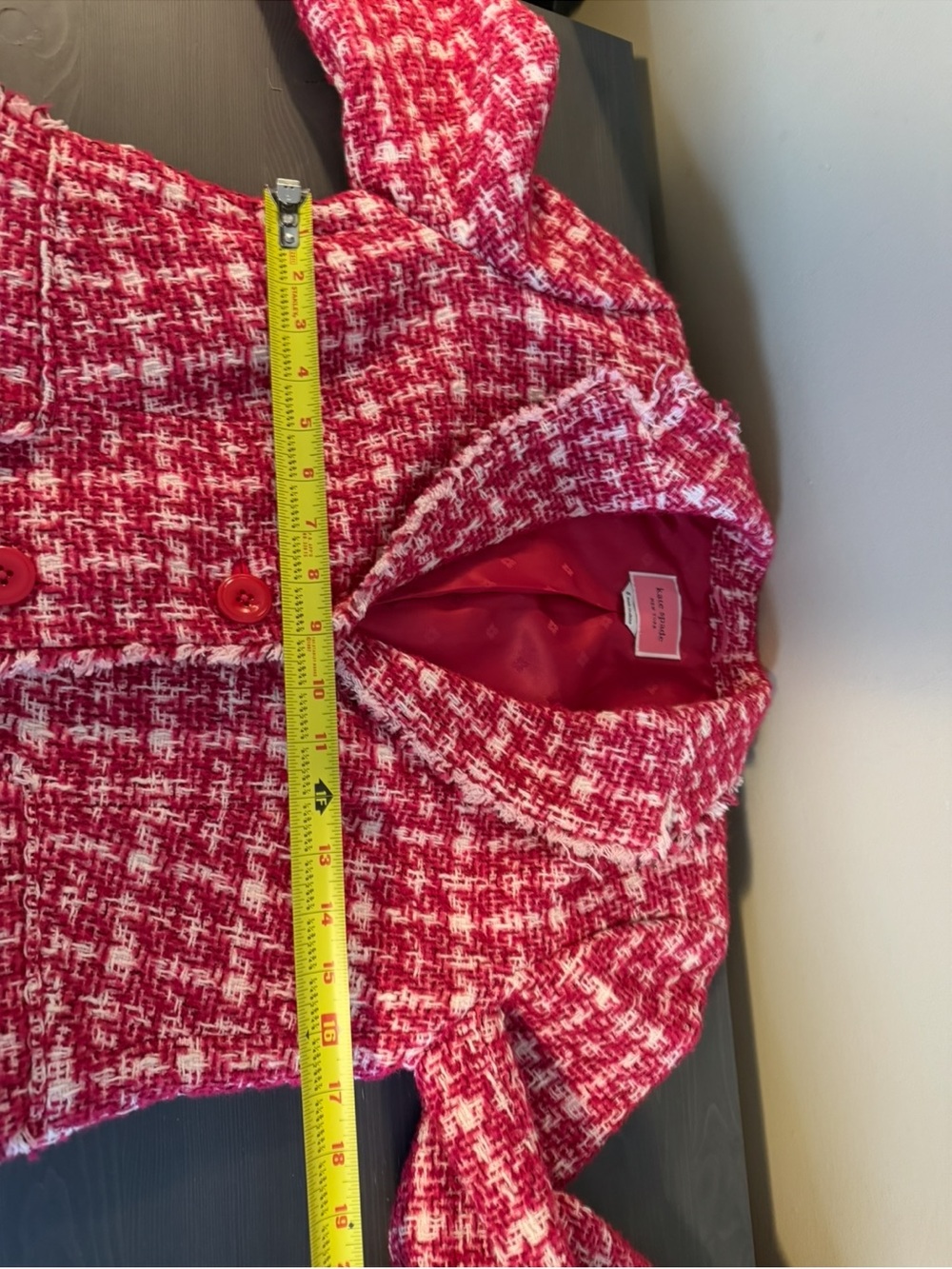 Kate Spade Pink and White Tweed Blazer - Picture 5 of 9